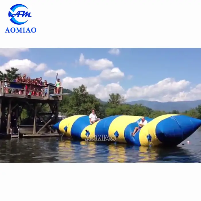 Crazy game lake inflatable water blob australia inflatable water catapult blob