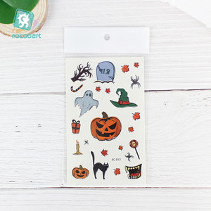 Aduana de <span class=keywords><strong>calabaza</strong></span> de Halloween cráneo pequeño temporal del tatuaje etiqueta engomada del tatuaje para los niños de los niños - Product Image 5