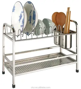 Kitchen Dish Rack / Kitchenware Dish Drying Rack / Dish Drainer 328 Free Standing Commercial Stainless Steel Metal 6 PCS GFR