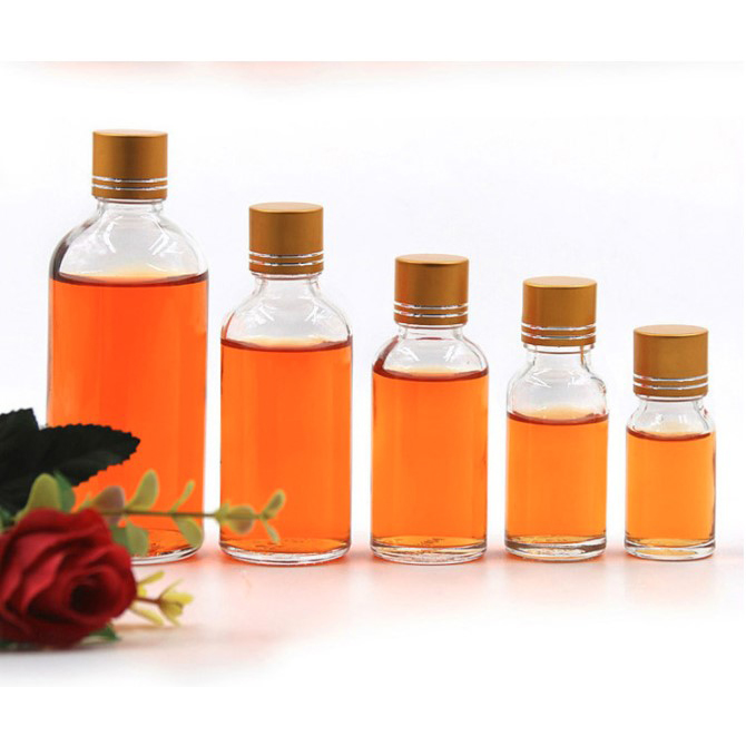 Customized clear medicine bottle for liquid glass medicine bottle with plastic lid
