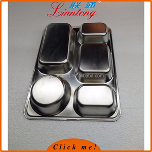 Vente chaude profonde inoxydable 5 compartiment <span class=keywords><strong>plateau</strong></span> en acier, de qualité alimentaire boîte à <span class=keywords><strong>lunch</strong></span> pour les enfants - Product Image 2
