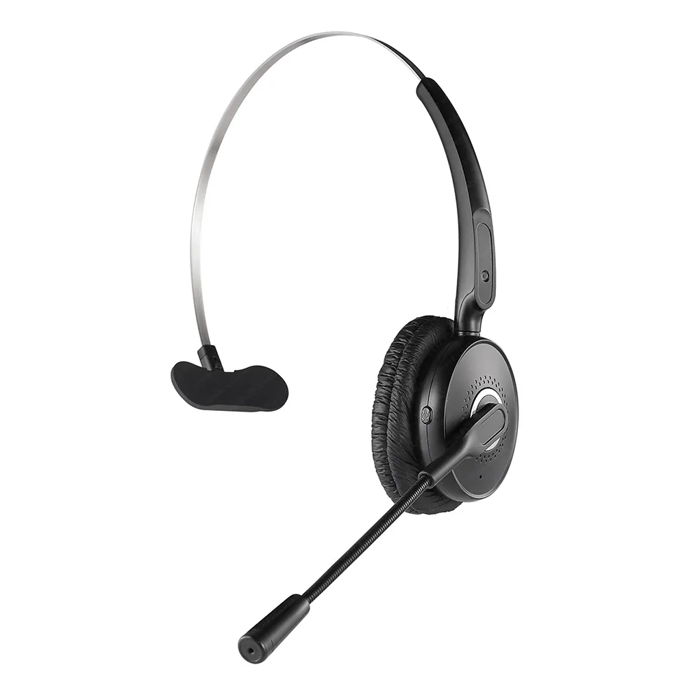Bluetooth Headphones Dual-Mic Noise Reduction Trucker Bluetooth Headset Cell Phone Headset