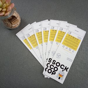 Bán Buôn Tùy Chỉnh In Vớ Gấp Bao Bì Giấy Nhãn Tiêu Đề Thẻ Socks <span class=keywords><strong>Hang</strong></span> <span class=keywords><strong>Tags</strong></span> - Product Image 5