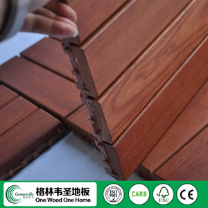 Carreaux de sol en bois dur de couleur naturelle, utilisation en extérieur, 10 pièces - Product Image 3