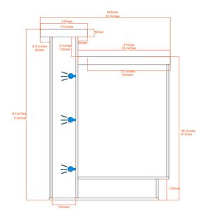 Quầy bar nhà hàng thương mại để bán bàn tiếp tân kích thước tiêu chuẩn cho khách sạn Văn phòng và nhà làm bằng thủy tinh kim loại - Product Image 6