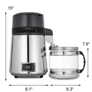 4L Water Distiller Stainless Steel Alcohol Purifier Filter distilled water machine