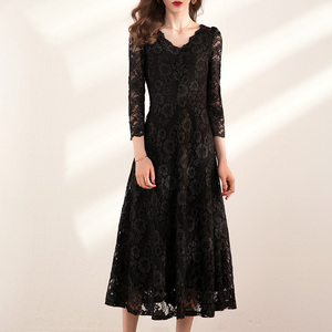 Señoras Sexy Lace manga larga <span class=keywords><strong>vestido</strong></span> de cóctel vestidos de fiesta - Product Image 2