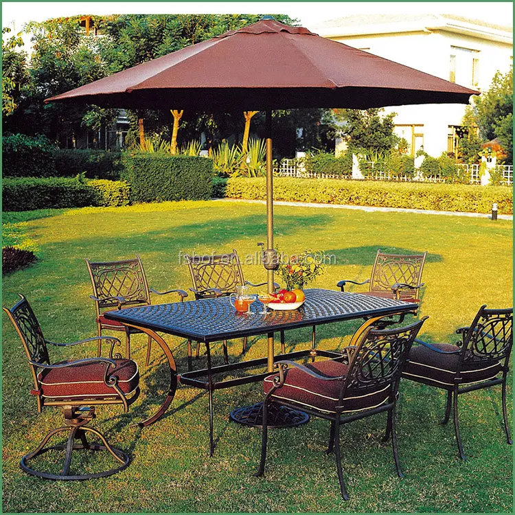 Tuin commerciële outdoor meubelen metalen tafel en stoelen buiten meubels closeout HFD035