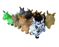 Bouncy cavalo hopper pular de pelúcia, inflável, cavalo, passeio em pvc, brinquedo de animal para crianças com capa