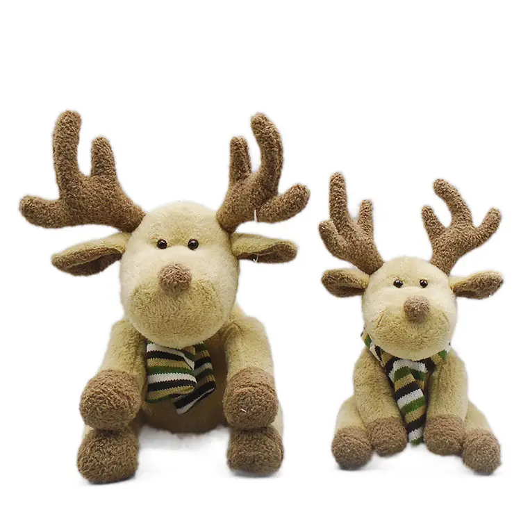 Girls Toys Plush Soft Toy Stuffed Reindeer Custom Made in Christmas Day Mandr Toy Yellow Customized as Your Requirements CN;JIA