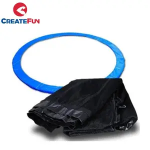 CreateFun 6ft 8ft 10ft 12ft 13ft 14ft 15ft 16ft trampoline replacement spare parts safety enclosure net and spring cover pad