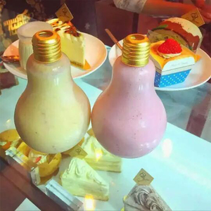 Hot bán <span class=keywords><strong>400ml</strong></span> nước trái cây, cà phê, trà, trà sữa, bia, nước giải khát thủy tinh giá rẻ Bóng đèn hình dạng chai - Product Image 2