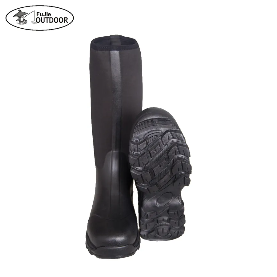 Wholesale Neoprene Boots with Rubber Outsole Mens Rain Boots
