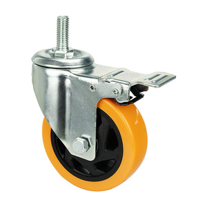 Nachlauf hersteller Industrial 3/4/5 Zoll orange <span class=keywords><strong>PVC</strong></span> Industrial <span class=keywords><strong>Caster</strong></span> Schwenk räder - Product Image 4