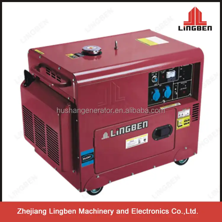 Lingben 5kvaเครื่องกำเนิดไฟฟ้าดีเซลเงียบราคาในประเทศอินเดียชนิดเงียบLB 6000LN-1
