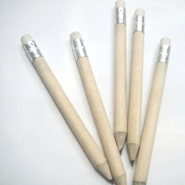 Personalized Short Size Pencils Natural Wood Golf Pencils