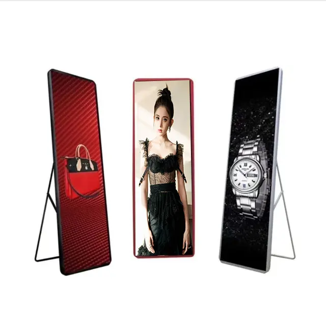 Factory Price New P2.5 LED Digital Mirror Poster Display Advertising Floor Standing WIFI Control Led Poster Screen