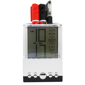 Portalápices Electrónico de Escritorio para Oficina con Calendario y <span class=keywords><strong>Reloj</strong></span> - Product Image 2
