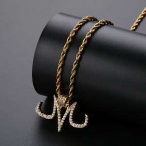 สร้อยคอฮิปฮอปมังกร Majin Buu,ลายสักเครื่องหมาย M จี้ Mirco Pave CZ แหวนเพชรปลอมสำหรับเป็นของขวัญเครื่องประดับสำหรับผู้ชายและผู้หญิง - Product Image 3