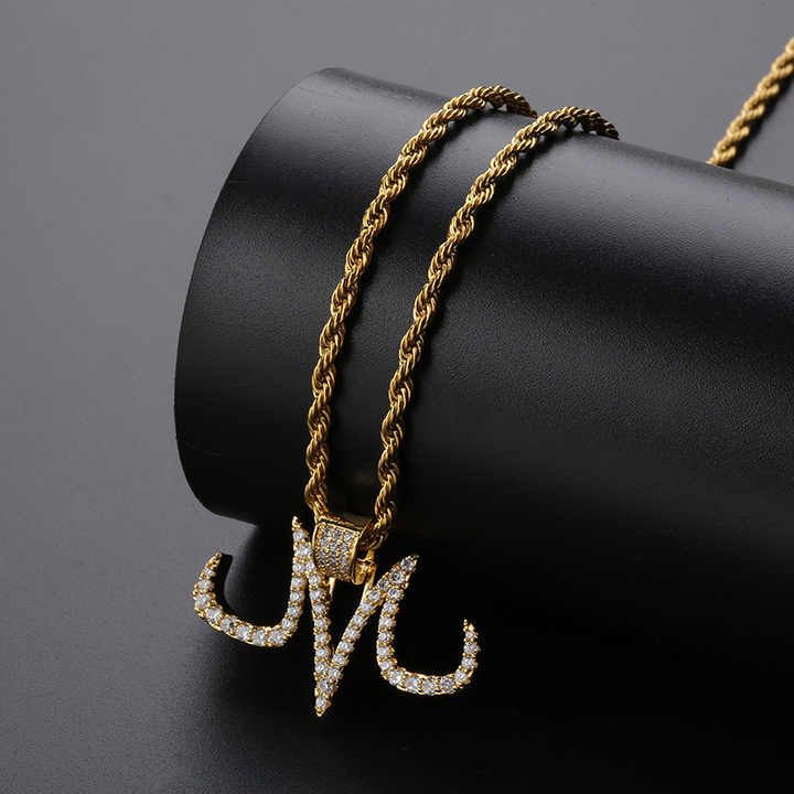Hip Hop Necklace Dragon Ball Majin Buu Tattoos marks M Pendant
