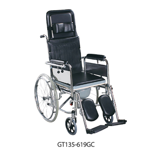 Medico grande ruota pieghevole <span class=keywords><strong>commode</strong></span> sedia a rotelle per disabili - Product Image 4