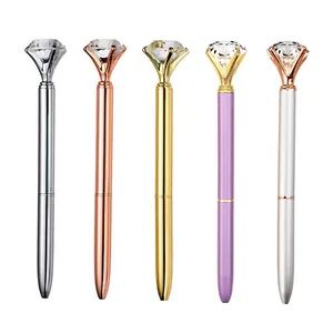 Le fabricant fournit le nouveau Style grand diamant cristal stylo avec les stylos à bille personnaliser impression LOGO