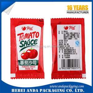 Ba Túi Bên Cho Ketchup Jam Sachet Dưa Chua Vật Liệu Đóng Gói Túi Phẳng Bao Bì Phim CuộN - Product Image 3