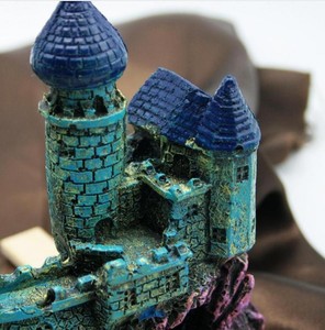 Hars <span class=keywords><strong>Aquarium</strong></span> Decoratie Kunstmatige Oude Kasteel <span class=keywords><strong>Rock</strong></span> Met Waterval <span class=keywords><strong>Aquarium</strong></span> Decor Landscaping Europese Craft Ornament - Product Image 4
