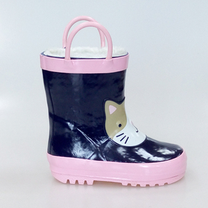 Últimos Cabritos Lindo <span class=keywords><strong>Gato</strong></span> Caliente <span class=keywords><strong>Botas</strong></span> <span class=keywords><strong>de</strong></span> Lluvia <span class=keywords><strong>de</strong></span> Goma - Product Image 1