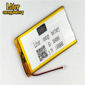 Plug 1,0-2 p 304080 ultra-thin polymer lithium battery 1500 mAh outdoor lighting 3,7 V Medical equipment with NTC - Product Image 3