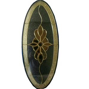 Trang Trí Pháp Hình Bầu Dục Cửa Kính Chèn Màu Cửa Kính Chèn - Product Image 3
