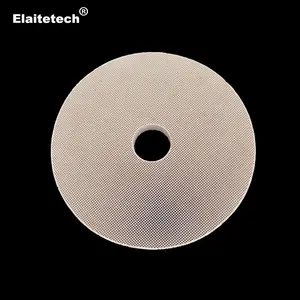 Round flameless cordierite infrared porous honeycomb heat reflected plaque for gas oven