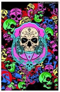 Alice In Wonderland Mad Hatter limitada Collage Acudieron Blacklight Art Poster Print 50*75 CM Etiqueta de La Pared envío Gratis - Product Image 3