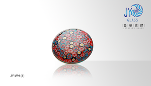 Presse-papiers Millefiori <span class=keywords><strong>en</strong></span> <span class=keywords><strong>verre</strong></span> de <span class=keywords><strong>Murano</strong></span> <span class=keywords><strong>Boule</strong></span> soufflée colorée décorée pour la décoration de la maison Modèle artisanal - Product Image 6
