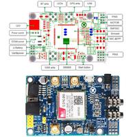 SIM808 Module GSM GPRS GPS Carte de Développement + IPX SMA GSM GPS Support D'antenne Réseau 2G pour Arduino Framboise pi