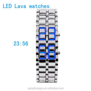 Mới nhất phổ biến thời trang mức độ khác nhau Khả năng chịu nước Dung Nham LED hiển thị kỹ thuật số Đồng hồ Đồng hồ - Product Image 2