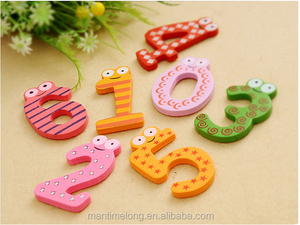 Juego de 10 números de imán de madera para nevera, juguete educativo para niños, 1 juego - Product Image 3