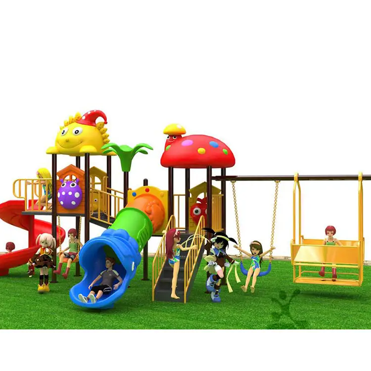 Hot Sale Good Quality Children Commercial Outdoor Playground Equipment,Kids Plastic Slide And Swing