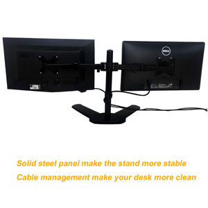 MG Full Motion Dual <strong>Monitor</strong> Free-Standing Desk <strong>Stand</strong> VESA Mount <strong>Double</strong> Joints | Holds 13&quot; to 32&quot; <strong>Screens</strong> <strong>Monitor</strong> Dual <strong>Stand</strong>