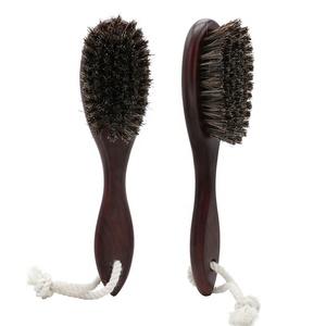 Brosse de toilettage pour hommes, brosse douce, poils de cheval naturels, manche en <span class=keywords><strong>bois</strong></span>, rasage - Product Image 5