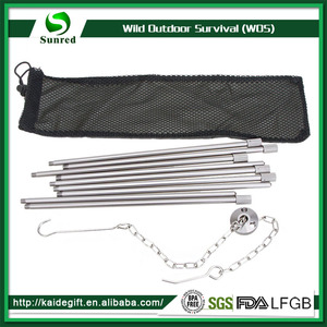 Nueva <span class=keywords><strong>Camping</strong></span> Campfire Trípode Trípode Portátil Hanging Pot Cocinar Picnic Al Aire Libre Parrilla de Pie - Product Image 3