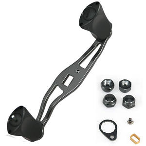 탄소 섬유 낚시 릴 핸들 고무 손잡이 탄소 섬유 프레임 베이트 캐스팅 피팅 교체 부품 - Product Image 1