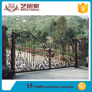 2016 nuevos modelos de compuerta de acero <span class=keywords><strong>para</strong></span> la casa y jardín con <span class=keywords><strong>forja</strong></span> accesorios de hierro/hierro fundido puerta modelos - Product Image 1