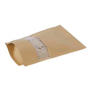 Personalizado Kraft Paper Stand Bag <span class=keywords><strong>Food</strong></span>-Impresso 250g 1kg 2kg Zip Janela Bolsas para Porcas Reutilizáveis para Pet <span class=keywords><strong>Food</strong></span> - Product Image 4
