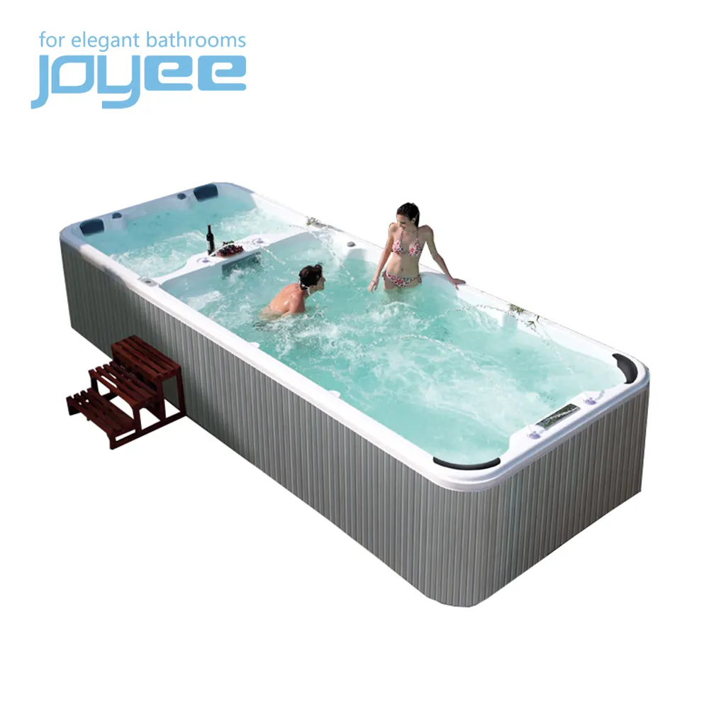 JOYEE 8 - 10 person lange big außerhalb garten entspannen luxus dual zone massage whirlpool beste whirlpool schwimmen spa pool im freien