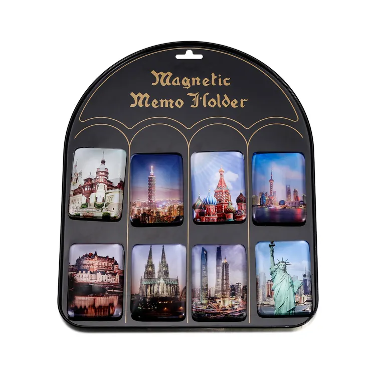 Magnets rectangulaires blanc pour réfrigérateur, impression souvenir de voyage, vente en gros, usine, 50 pièces