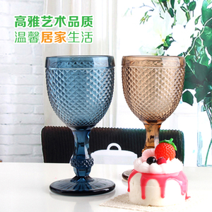 Estilo europeo antiguo de color vintage de cristal copa de vino Copa creativo taza de jugo - Product Image 3