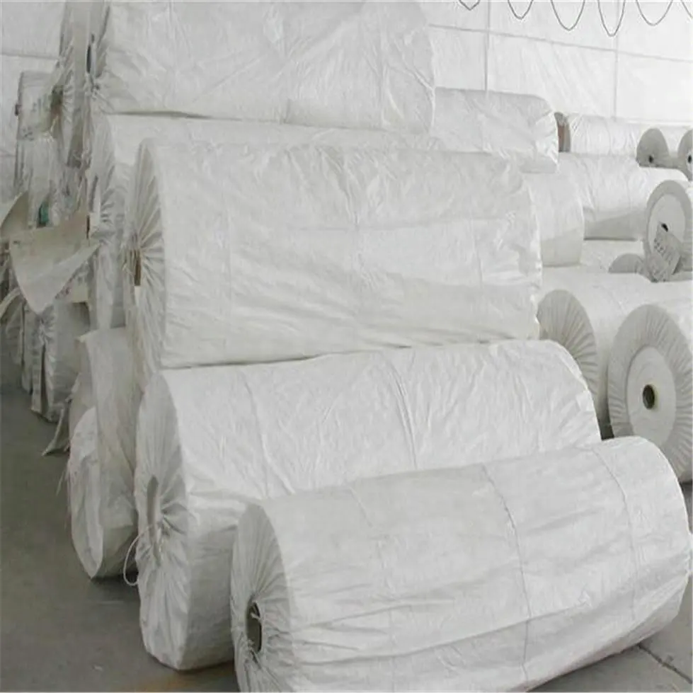 卸売パッケージ業界プリント積層安い白色ポリプロピレン織管状生地ロール材料作る