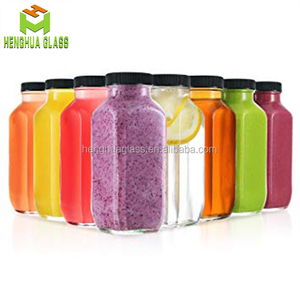 Bouteille de jus en <span class=keywords><strong>verre</strong></span> carré français vide 16oz 500ml <span class=keywords><strong>50cl</strong></span> pour bouteilles de lait et de boisson avec bouchon à vis en <span class=keywords><strong>plastique</strong></span> - Product Image 6