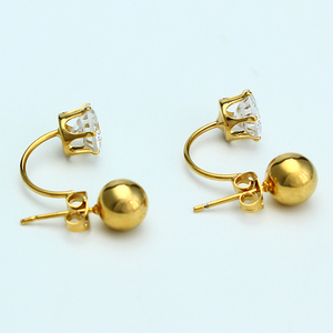 Fashion Design 18k Gold Plated <strong>Earrings</strong> <strong>Tops</strong> - Product Image 1